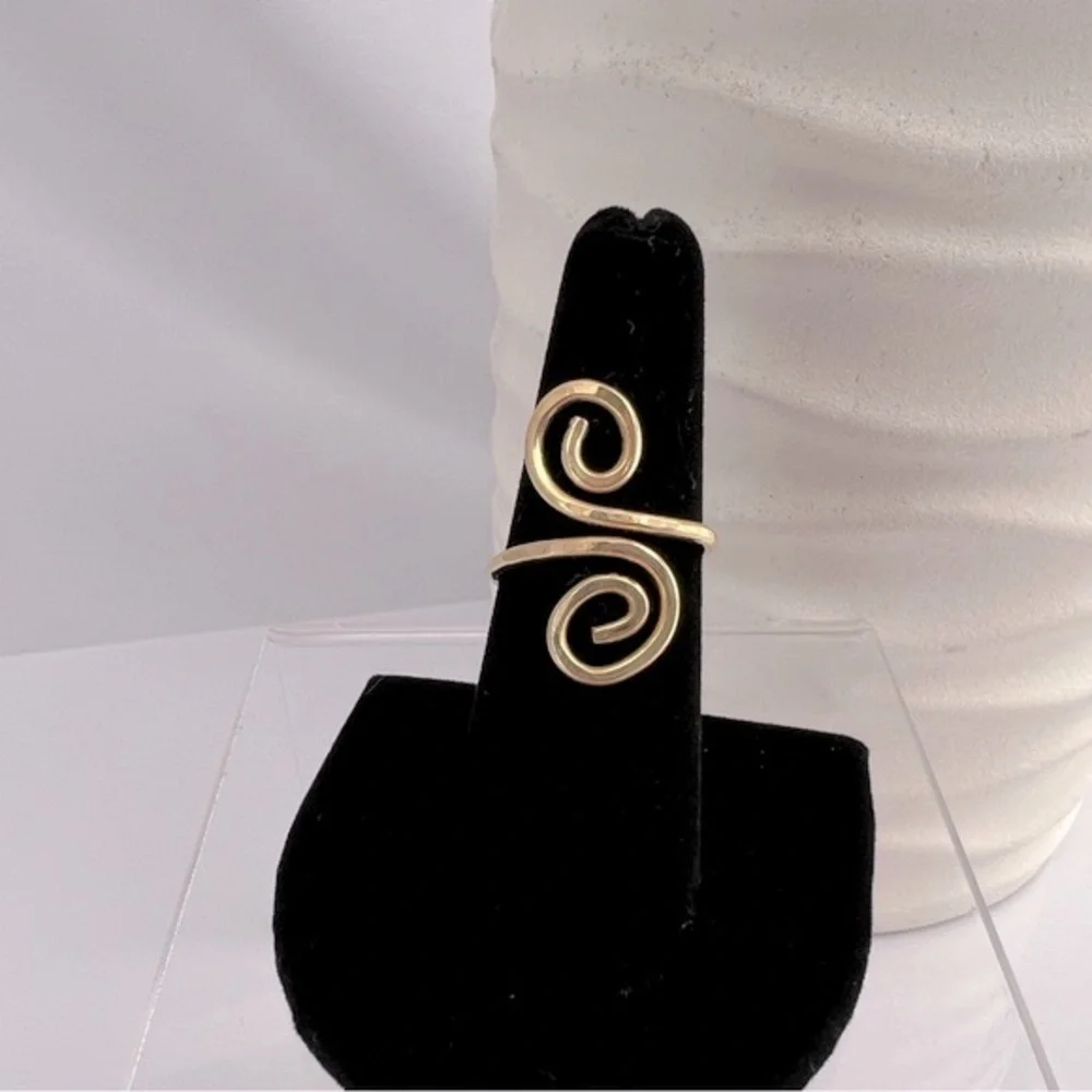 Artisan Jewelers Brass Double Swirl Ring